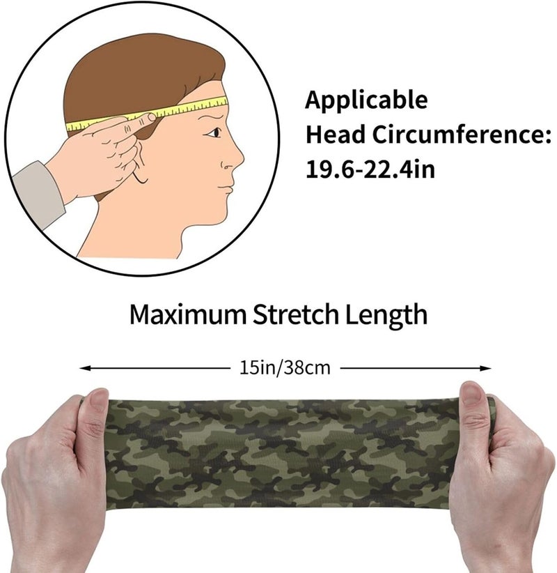 Gianlaima Sports Sweatband Head Bands for Women Men Sweat-Absorbing Headbands Suitable for Running Yoga Fitness Football Exercise - Image 3